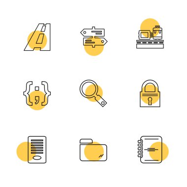 bilgisayar yaratıcı düz tasarım simgeler vektör koleksiyonu