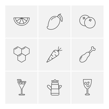 düz stil app simgeleri beyaz arka plan üzerinde renkli