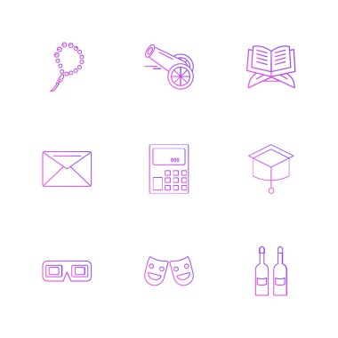 beyaz zemin üzerine minimalist düz app simgeleri