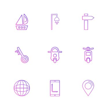 vektör çizim simgeler, beyaz arka plan üzerinde simgelerin ayarlamak