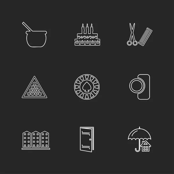 Minimalistic Flat App Icons Vector Illustration Digital Devices — Stock Vector