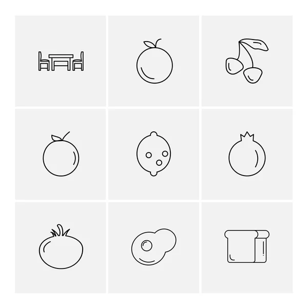 Diferentes Iconos Aplicación Vector Plano Minimalista Sobre Fondo Blanco — Vector de stock