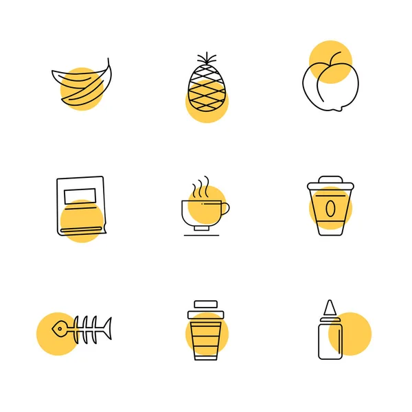 Minimalistic Flat App Icons Vector Illustration Digital Devices — Stock Vector