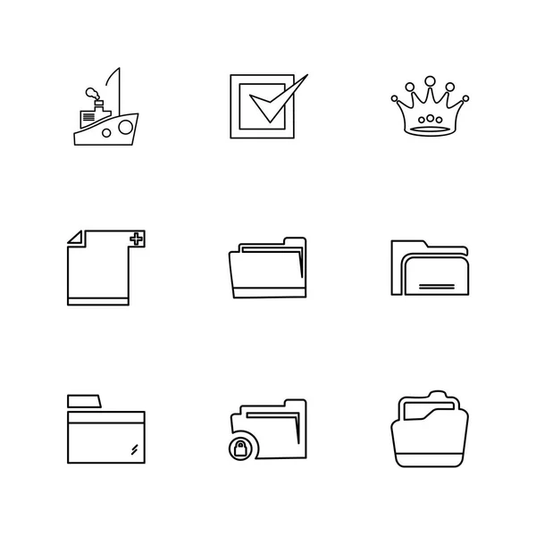 Gráficos Iconos Aplicaciones Simples Ilustración Vectores — Vector de stock