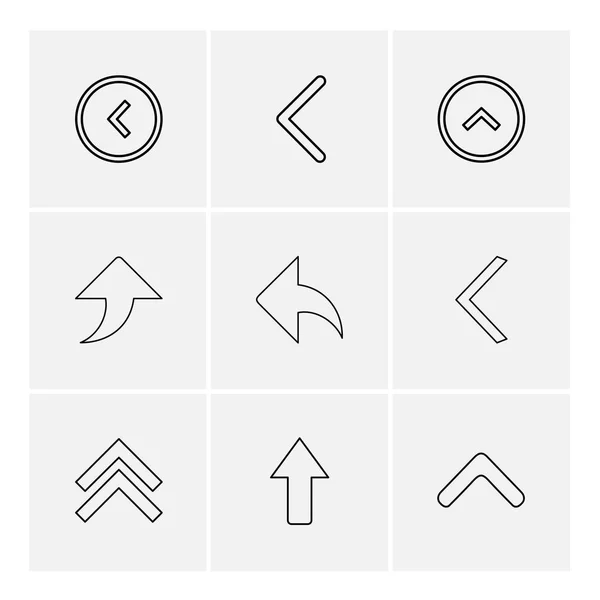 Iconos Aplicación Plana Minimalista Aislado Sobre Fondo Gris — Vector de stock