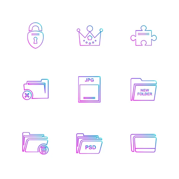 Iconos Aplicación Vector Plano Minimalista Sobre Fondo Blanco — Vector de stock