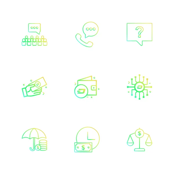 Iconos Web Aleatorios Ilustración Vectorial — Vector de stock