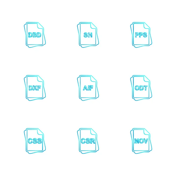 Icone Minimaliste Colorate Dell App Vettoriale Piatta Sfondo Bianco — Vettoriale Stock