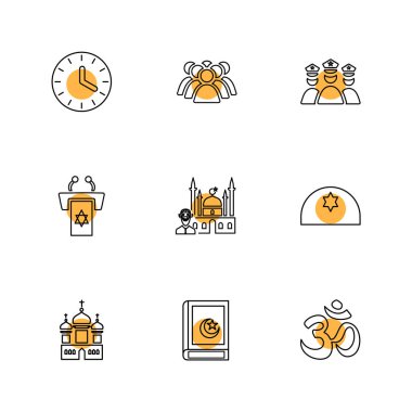 iş simgeleri kümesi, vektör illüstrasyonu 