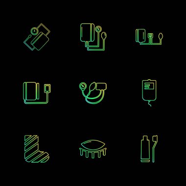 düz vektör çizim simgeler, App simgelerin ayarlamak   