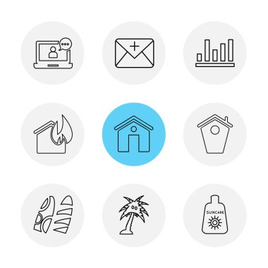 minimalist düz app simgeleri