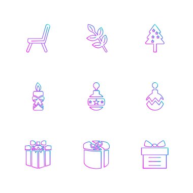 çeşitli minimalist vektör app simge kümesi  