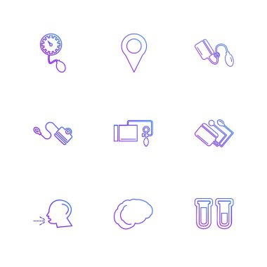 minimalist düz vektör app simgeleri beyaz arka plan üzerinde