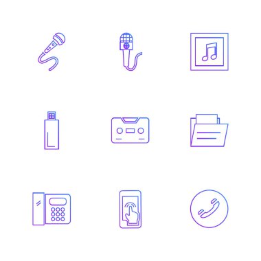 beyaz zemin üzerine minimalist düz app simgeleri