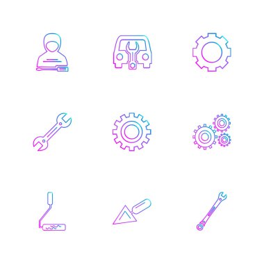 minimalist düz vektör app simgeleri beyaz arka plan üzerinde