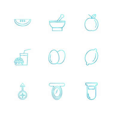 minimalist düz vektör app simgeleri beyaz arka plan üzerinde