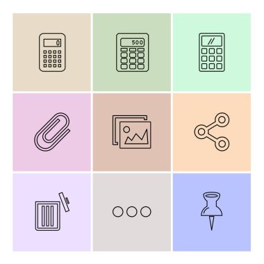 beyaz zemin üzerine minimalist düz app simgeleri