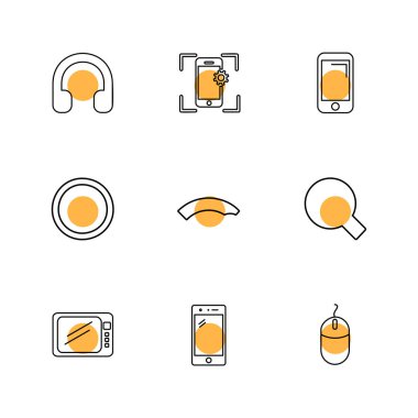 iş simgeleri kümesi, vektör illüstrasyonu 