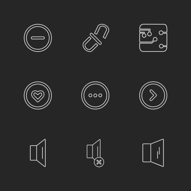 düz vektör çizim simgeler, App simgelerin ayarlamak   