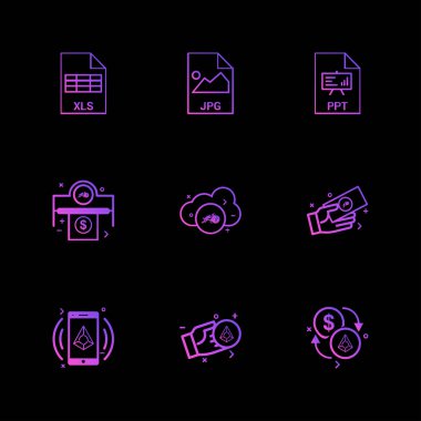 iş yaratıcı düz tasarım simgeler vektör koleksiyonu