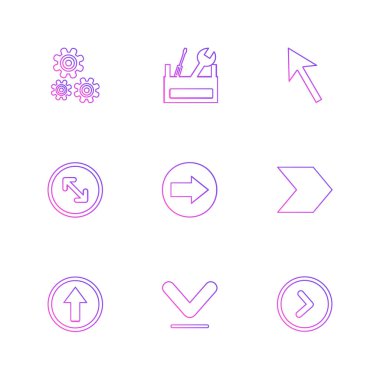 minimalist düz vektör app simgeleri beyaz arka plan üzerinde