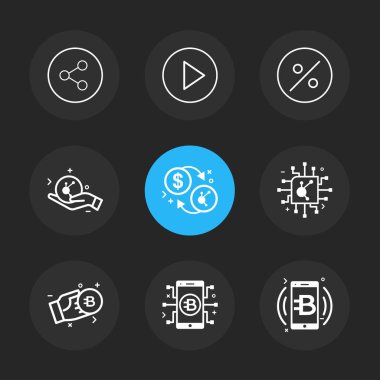 iş yaratıcı düz tasarım simgeler vektör koleksiyonu