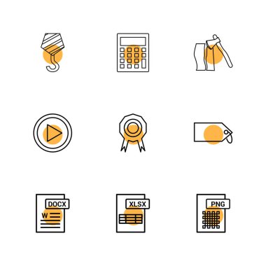 Beyaz arka plan, iş kavramı üzerinde farklı Internet düz vektör app simge kümesi 