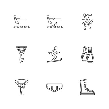 minimalist düz vektör app simgeleri beyaz arka plan üzerinde