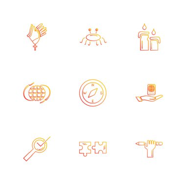 iş simgeleri kümesi, vektör illüstrasyonu 