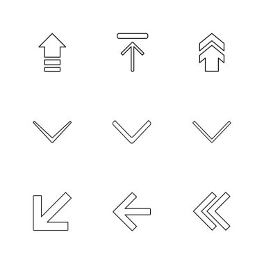 Beyaz arka plan üzerinde izole düz app simge kümesi