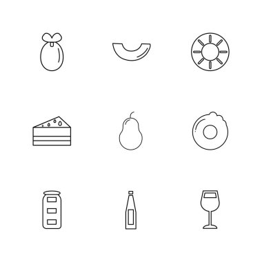 beyaz zemin üzerine minimalist düz app simgeleri