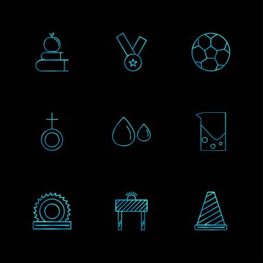 Farklı minimalist düz vektör app simgeleri