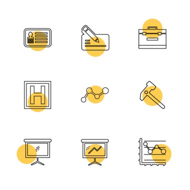 düz stil app simgeleri beyaz arka plan üzerinde renkli