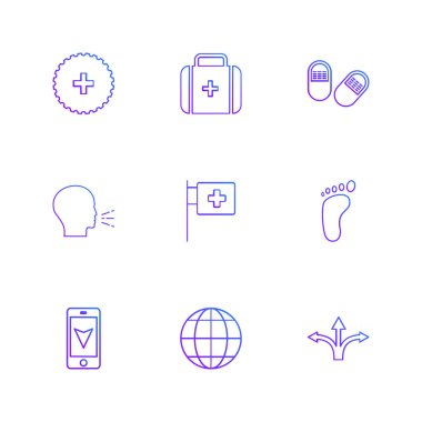 çeşitli minimalist vektör app simge kümesi  