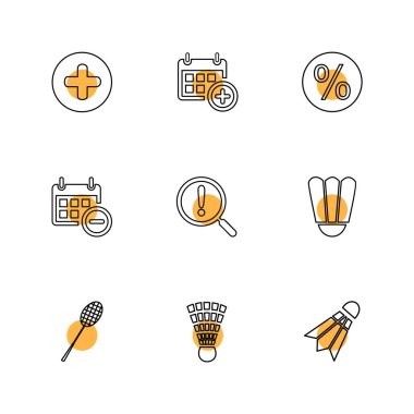 minimalist düz vektör app simgeleri beyaz arka plan üzerinde