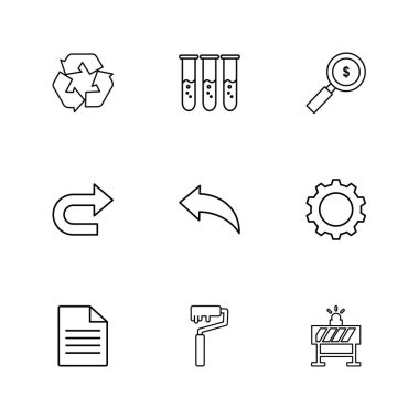 beyaz zemin üzerine minimalist düz app simgeleri