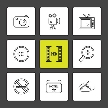 iş simgeleri kümesi, vektör illüstrasyonu 