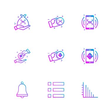 iş simgeleri kümesi, vektör illüstrasyonu 