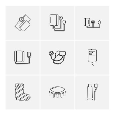 beyaz zemin üzerine minimalist düz app simgeleri