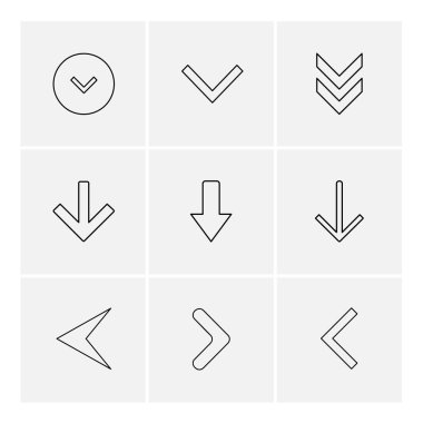 oklar yaratıcı düz tasarım simgeler vektör koleksiyonu