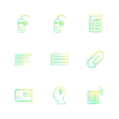 minimalist düz vektör app simgeleri beyaz arka plan üzerinde