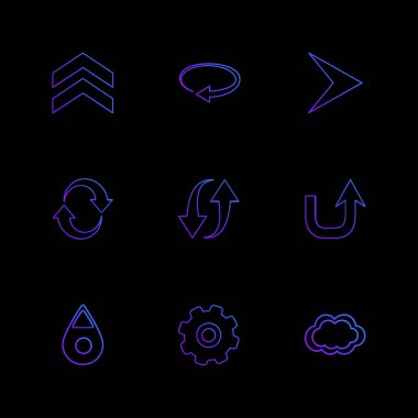 oklar yaratıcı Icons set, vektör tasarım düz koleksiyonu