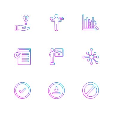 iş yaratıcı düz tasarım simgeler vektör koleksiyonu