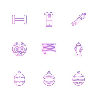 Beyaz arka plan üzerinde farklı minimalist düz vektör app simgeleri