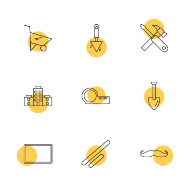 Beyaz arka plan üzerinde izole minimalist düz app simgeleri