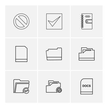 Dosya türü Icons set, vektör, illüstrasyon 