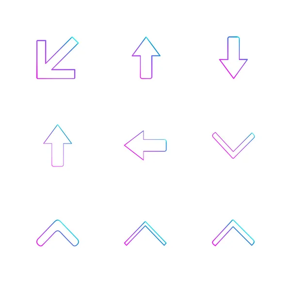 Icônes Application Plat Minimaliste Sur Fond Blanc — Image vectorielle