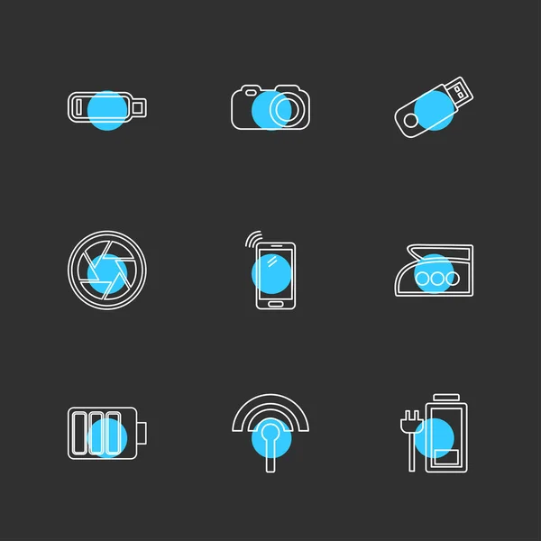 Set Various Vector App Icons — Stock Vector