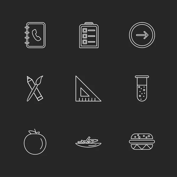 Iconos Ilustración Vectores Planos Conjunto Iconos Aplicaciones — Archivo Imágenes Vectoriales