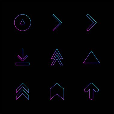 siyah arka plan üzerine minimalist düz app simgeleri